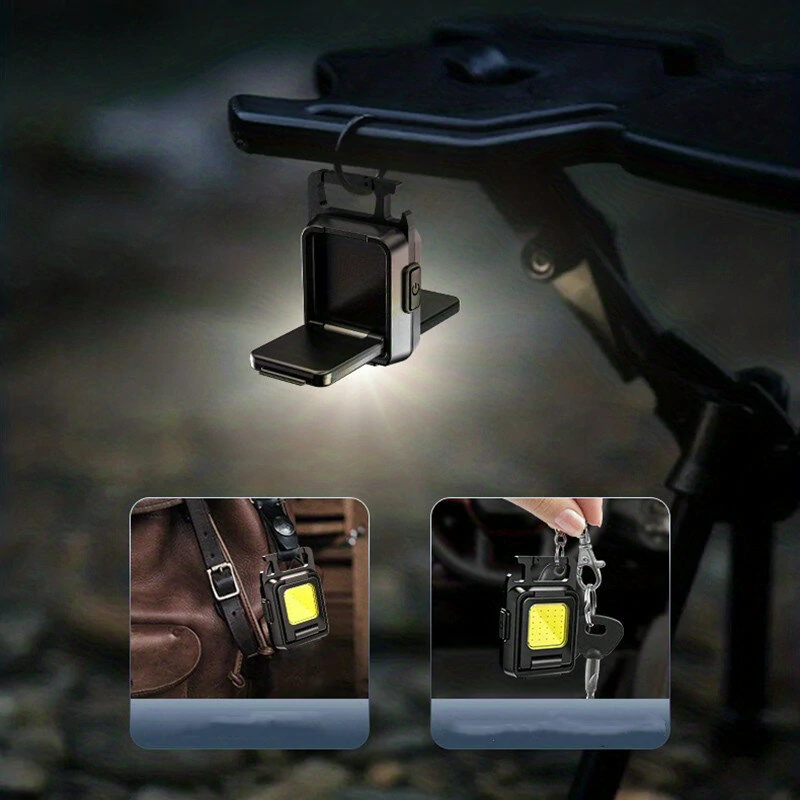 (image for) Multifunctional 1000Lm Super Brightness Flashlight Type-C Fast Charge Waterproof Mini Portable Weightlight Bottle Opener Keychain Light for Outdoor Climb