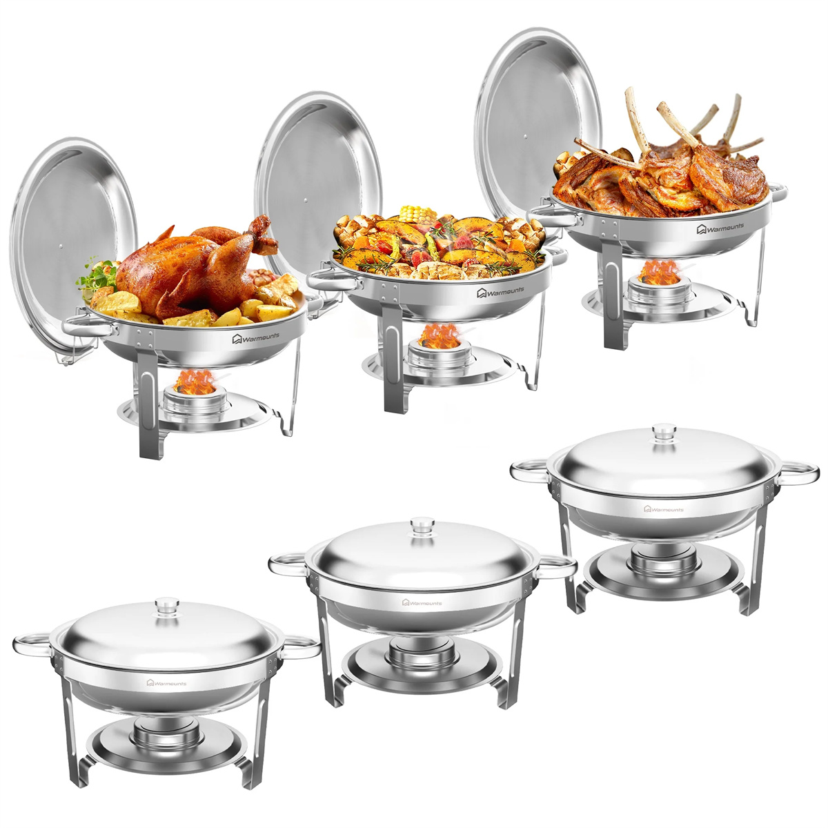 Warmounts-1246Pack-Chafing-Dish-Buffet-Set-5QT-Round-Buffet-Servers-and-Warmers-Set-Stainless-Steel--2005786